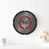 Clan MacLean Crest & Tartan Knot Large Clock Grote Klok (Huis)