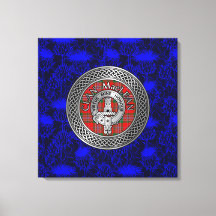 Clan MacLean Crest & Tartan Knot op Thistle