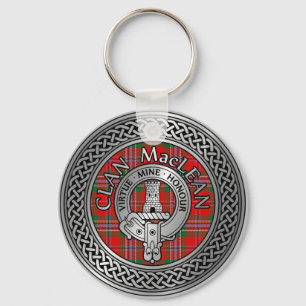 Clan MacLean Crest & Tartan Knot Sleutelhanger