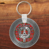 Clan MacLean Crest & Tartan Knot Sleutelhanger (Voorkant)