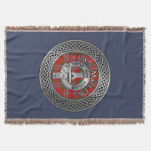 Clan MacLean Crest & Tartan Knot Throw Blanket Deken (Voorkant)