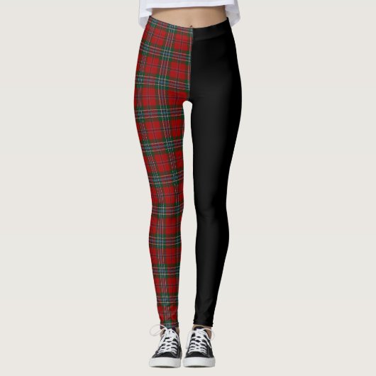 Clan MacLean Crest & Tartan Leggings (Voorkant)