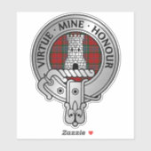 Clan MacLean Crest & Tartan Sticker (Vel)