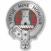 Clan MacLean Crest & Tartan Sticker (Voorkant)