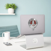 Clan MacLean Crest & Tartan Sticker (Laptop op bureau)