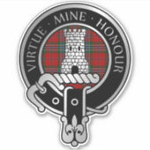 Clan MacLean Crest & Tartan Sticker (Voorkant)