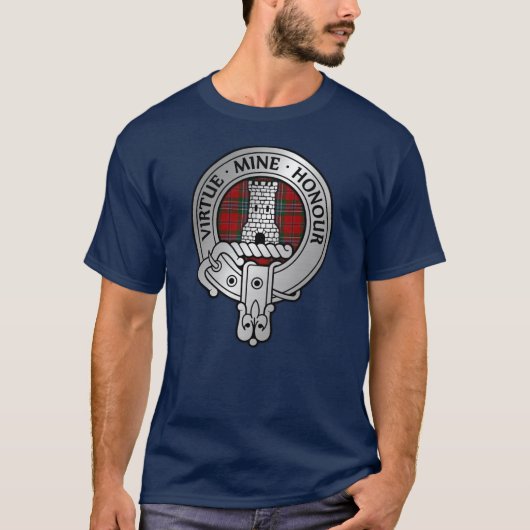 Clan MacLean Crest & Tartan T-shirt (Voorkant)