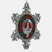 Clan MacLean Crest & Tartan Tin Sneeuwvlok Ornament (Links)