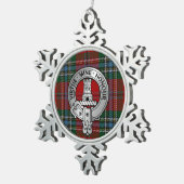 Clan MacLean Crest & Tartan Tin Sneeuwvlok Ornament (Rechts)