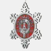 Clan MacLean Crest & Tartan Tin Sneeuwvlok Ornament (Rechts)