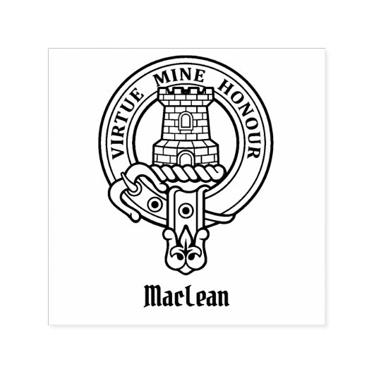 Clan MacLean Crest Zelfinktende Stempel (Design)
