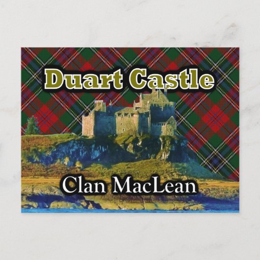 Clan MacLean Duart Castle Tartan Sky Briefkaart (Voorkant)