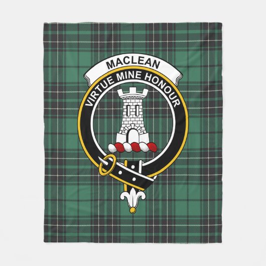Clan MacLean Hunting Ancient Tartan Pset Fleece Deken (Voorkant)