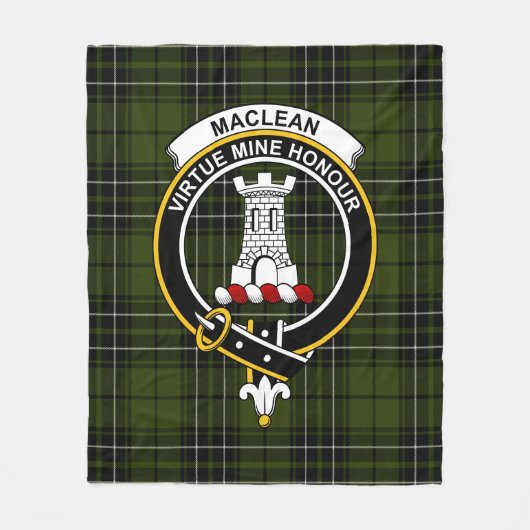 Clan MacLean Hunting Tartan Pset Fleece Deken (Voorkant)
