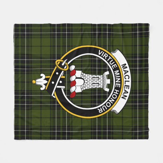Clan MacLean Hunting Tartan Pset Fleece Deken (Voorkant (Horizontaal))