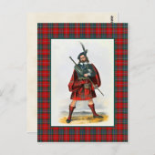 Clan MacLean  Illustratie Tartan Lijst Briefkaart (Voorkant / Achterkant)