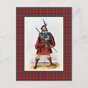Clan MacLean  Illustratie Tartan Lijst Briefkaart