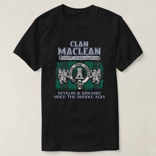 Clan Maclean kuif Schotse clans Schotse achternaam T-shirt (Design voorkant)