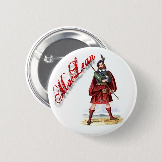 Clan MacLean Scottish Dream Button (Voorkant /achterkant)