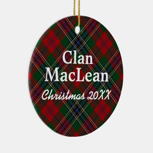 Clan MacLean Scottish Tartan Keramisch Ornament (Rechts)