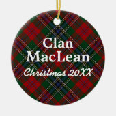 Clan MacLean Scottish Tartan Keramisch Ornament (Voorkant)