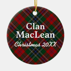 Clan MacLean Scottish Tartan Keramisch Ornament