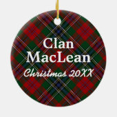 Clan MacLean Scottish Tartan Keramisch Ornament (Achterkant)