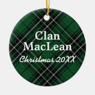 Clan MacLean Scottish Tartan Keramisch Ornament