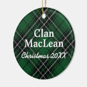 Clan MacLean Scottish Tartan Keramisch Ornament (Links)