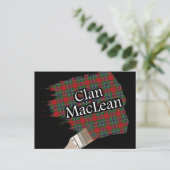 Clan MacLean Scottish Tartan Paint Brush Briefkaart (Staand voorkant)
