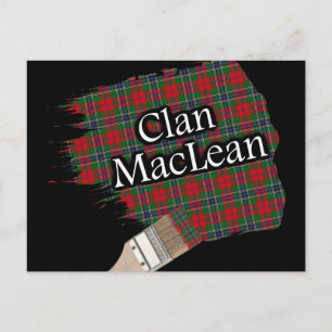 Clan MacLean Scottish Tartan Paint Brush Briefkaart