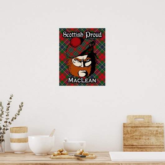 Clan MacLean Scottish Tartan Poster (Keuken)