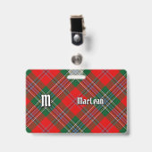 Clan MacLean Tartan Badge (Voorzijde met clip)