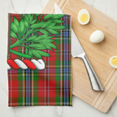 Clan MacLean Tartan en BattleAxe Crest Theedoek (Quarter Fold)