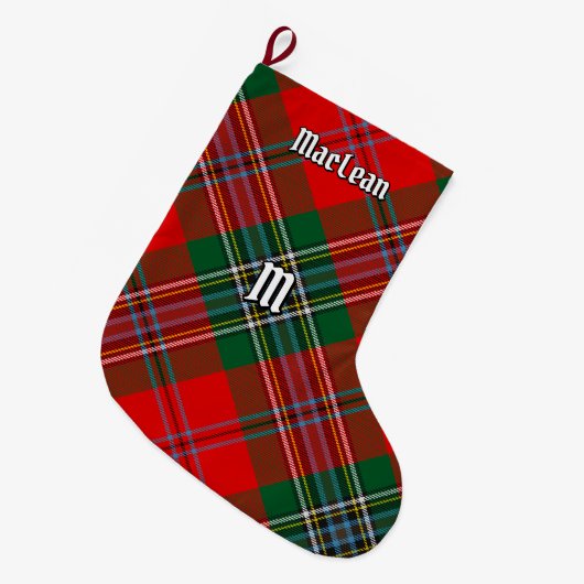 Clan MacLean Tartan Grote Kerstsok (Voorkant (Hangend))