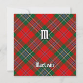 Clan MacLean Tartan Kaart (Voorkant)