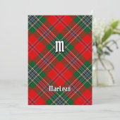 Clan MacLean Tartan Kaart (Staand voorkant)