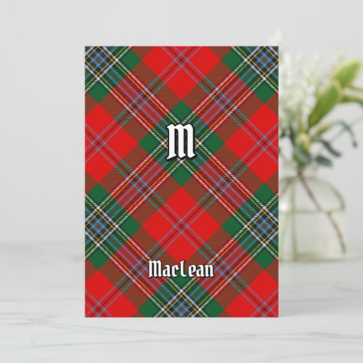 Clan MacLean Tartan Kaart (Staand voorkant)