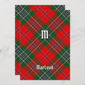 Clan MacLean Tartan Kaart (Voorkant / Achterkant)