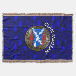 Clan MacLean Tartan Knot & Flag Deken