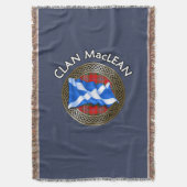 Clan MacLean Tartan Knot & Flag Deken (Voorkant Verticaal)