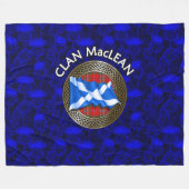 Clan MacLean Tartan Knot & Flag Fleece Deken (Voorkant (Horizontaal))