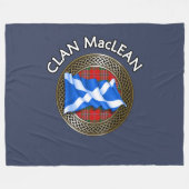 Clan MacLean Tartan Knot & Flag Fleece Deken (Voorkant (Horizontaal))