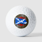 Clan MacLean Tartan Knot & Flag Golfballen (Voorkant)