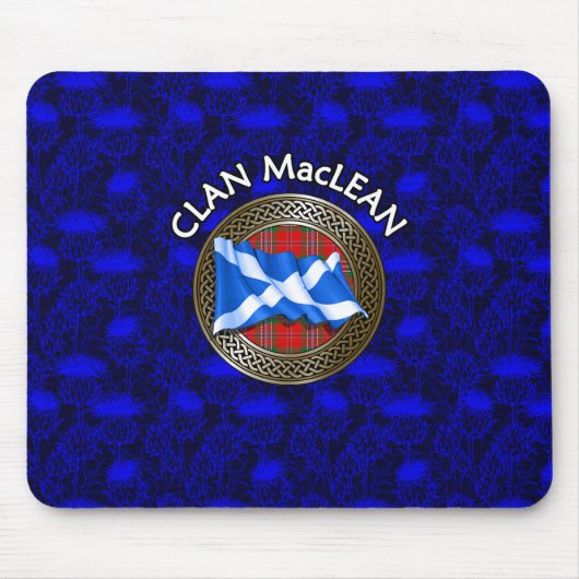 Clan MacLean Tartan Knot & Flag Muismat (Voorkant)