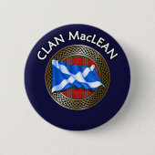 Clan MacLean Tartan Knot & Flag Ronde Button 5,7 Cm (Voorkant)