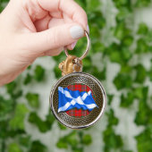 Clan MacLean Tartan Knot & Flag Sleutelhanger (Hand)