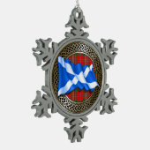 Clan MacLean Tartan Knot & Flag Tin Sneeuwvlok Ornament (Links)