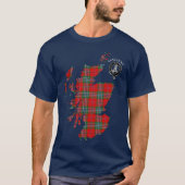 Clan MacLean Tartan Map & Crest T-Shirt (Voorkant)