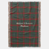Clan MacLean Tartan Pset Custom Throw Blanket Deken (Voorkant Verticaal)